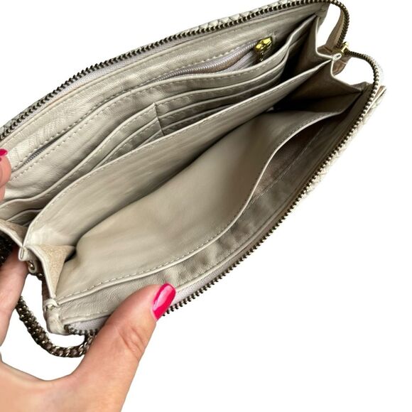 Buba London Hand Woven Leather Rose Gold Purse Wristlet - Picture 4 of 8